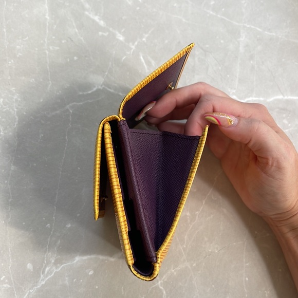 Louis Vuitton Tassel Yellow Epi Leather Elise Compact Wallet - Picture 10 of 16